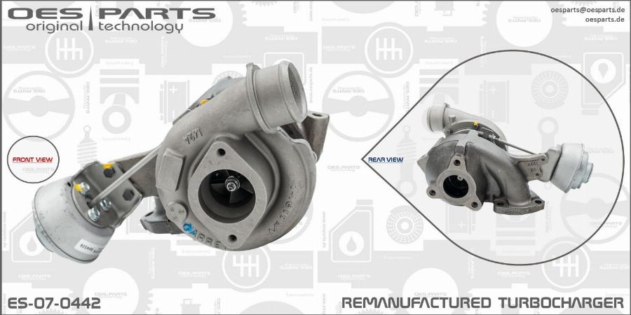 OES PARTS ES-07-0442 - Турбина, принудително пълнене с въздух vvparts.bg