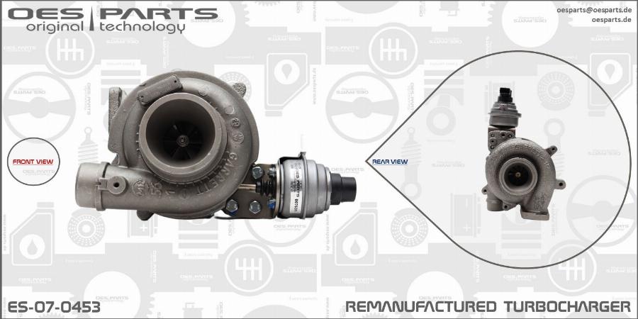 OES PARTS ES-07-0453 - Турбина, принудително пълнене с въздух vvparts.bg