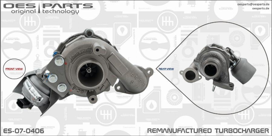 OES PARTS ES-07-0406 - Турбина, принудително пълнене с въздух vvparts.bg