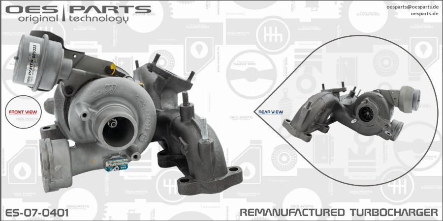 OES PARTS ES-07-0401 - Турбина, принудително пълнене с въздух vvparts.bg