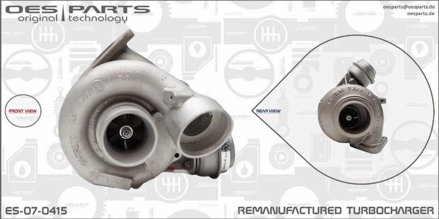 OES PARTS ES-07-0415 - Турбина, принудително пълнене с въздух vvparts.bg