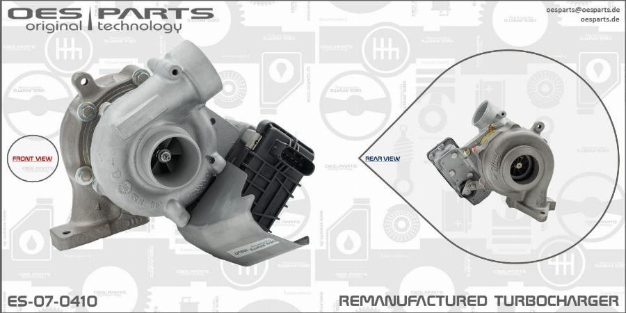 OES PARTS ES-07-0410 - Турбина, принудително пълнене с въздух vvparts.bg