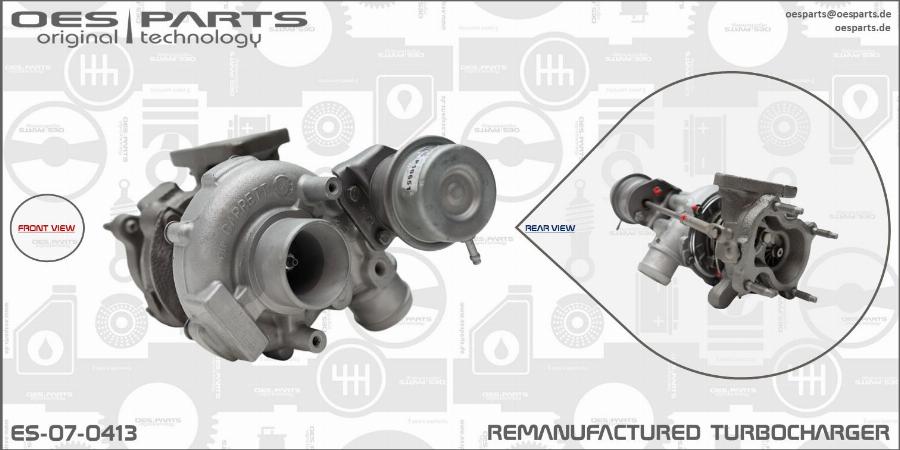 OES PARTS ES-07-0413 - Турбина, принудително пълнене с въздух vvparts.bg