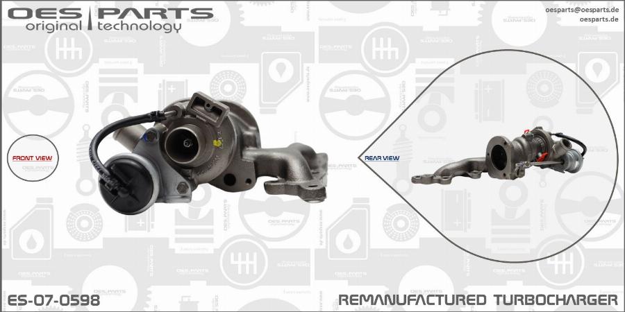 OES PARTS ES-07-0598 - Турбина, принудително пълнене с въздух vvparts.bg