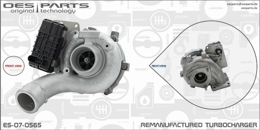 OES PARTS ES-07-0565 - Турбина, принудително пълнене с въздух vvparts.bg