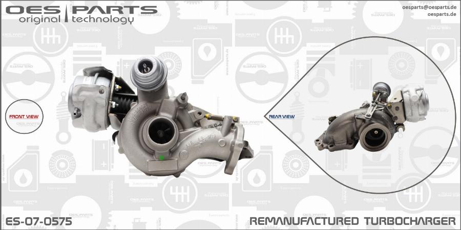 OES PARTS ES-07-0575 - Турбина, принудително пълнене с въздух vvparts.bg