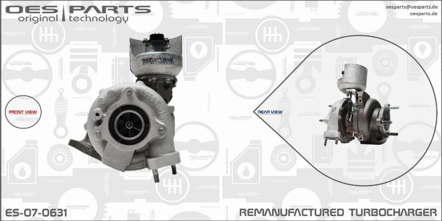 OES PARTS ES-07-0631 - Турбина, принудително пълнене с въздух vvparts.bg