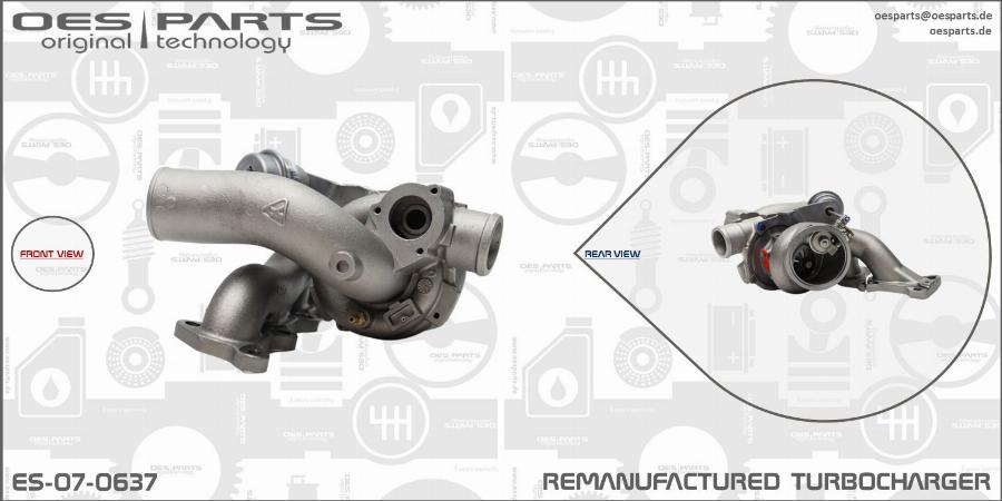 OES PARTS ES-07-0637 - Турбина, принудително пълнене с въздух vvparts.bg