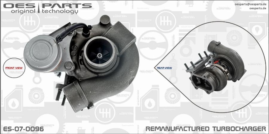 OES PARTS ES-07-0096 - Турбина, принудително пълнене с въздух vvparts.bg