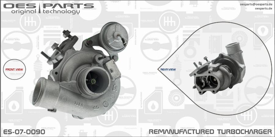 OES PARTS ES-07-0090 - Турбина, принудително пълнене с въздух vvparts.bg