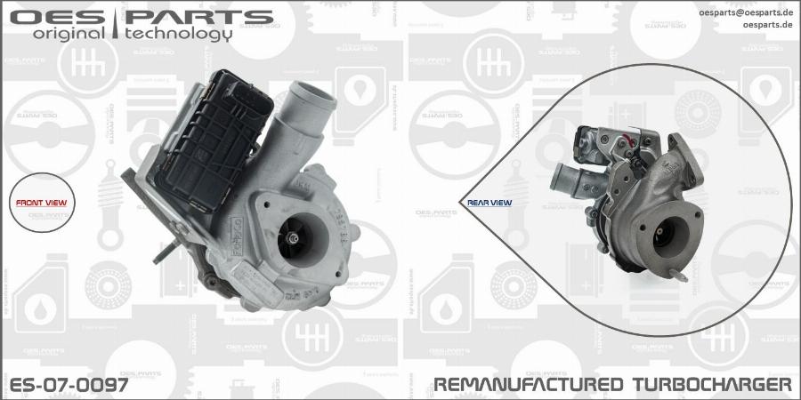 OES PARTS ES-07-0097 - Турбина, принудително пълнене с въздух vvparts.bg