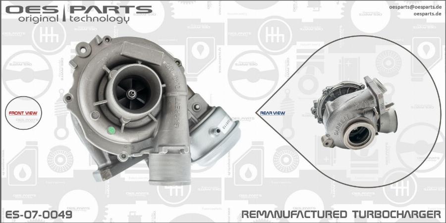 OES PARTS ES-07-0049 - Турбина, принудително пълнене с въздух vvparts.bg