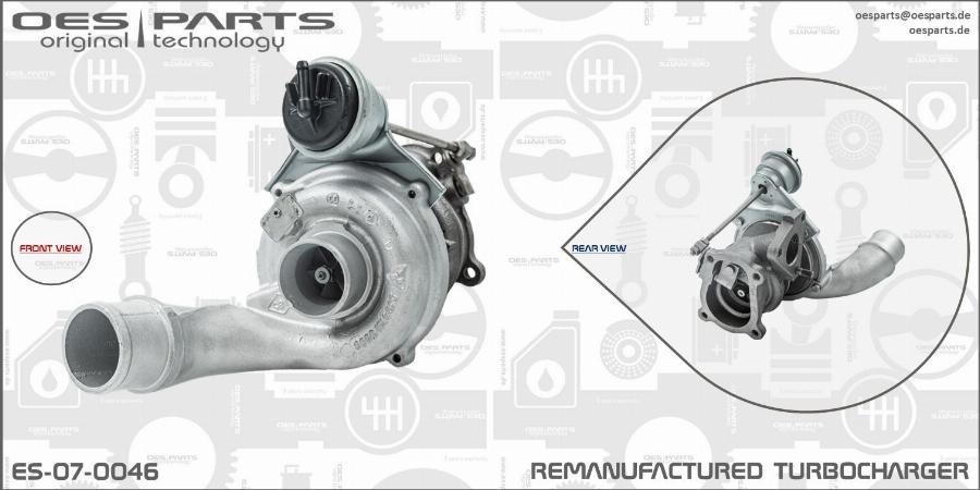 OES PARTS ES-07-0046 - Турбина, принудително пълнене с въздух vvparts.bg