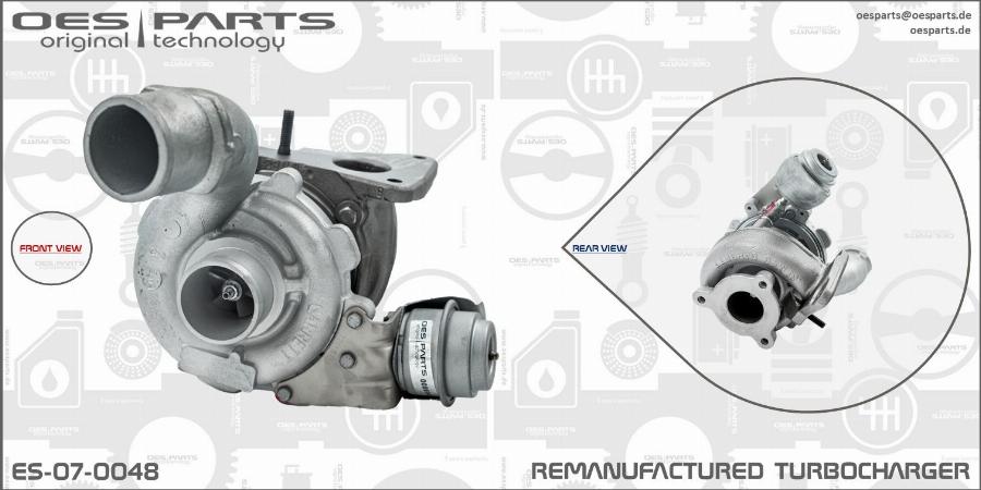 OES PARTS ES-07-0048 - Турбина, принудително пълнене с въздух vvparts.bg