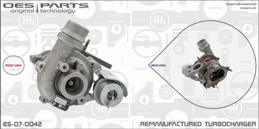 OES PARTS ES-07-0042 - Турбина, принудително пълнене с въздух vvparts.bg