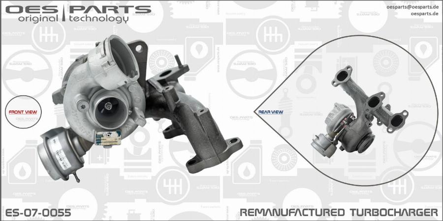 OES PARTS ES-07-0055 - Турбина, принудително пълнене с въздух vvparts.bg