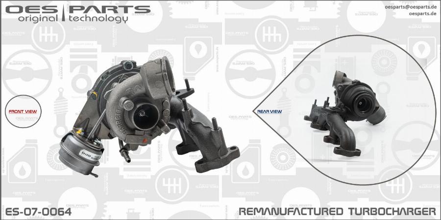 OES PARTS ES-07-0064 - Турбина, принудително пълнене с въздух vvparts.bg