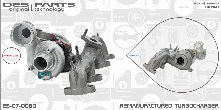 OES PARTS ES-07-0060 - Турбина, принудително пълнене с въздух vvparts.bg