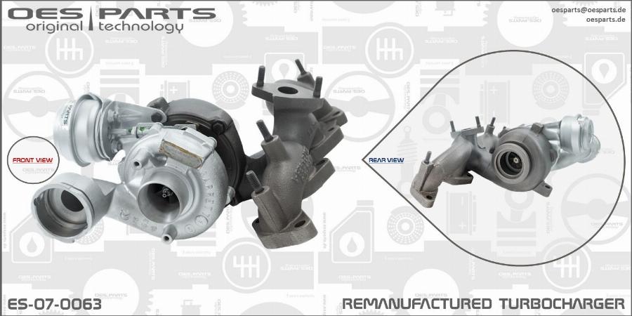 OES PARTS ES-07-0063 - Турбина, принудително пълнене с въздух vvparts.bg