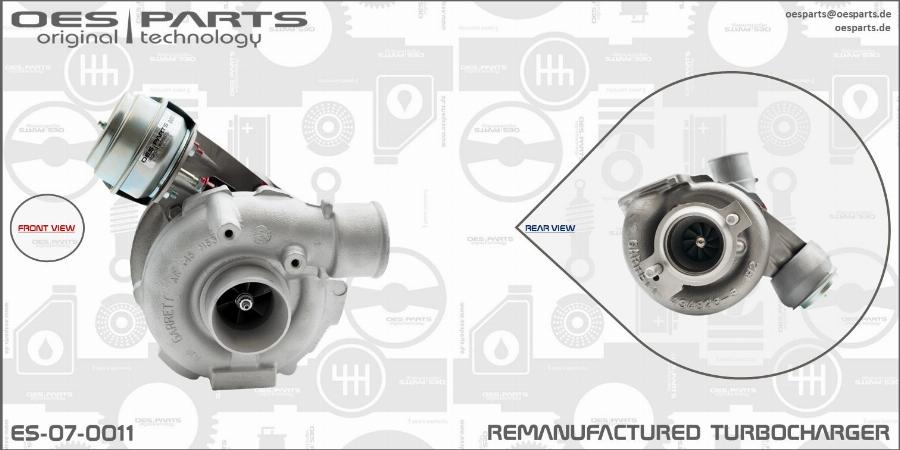 OES PARTS ES-07-0011 - Турбина, принудително пълнене с въздух vvparts.bg