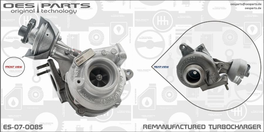 OES PARTS ES-07-0085 - Турбина, принудително пълнене с въздух vvparts.bg