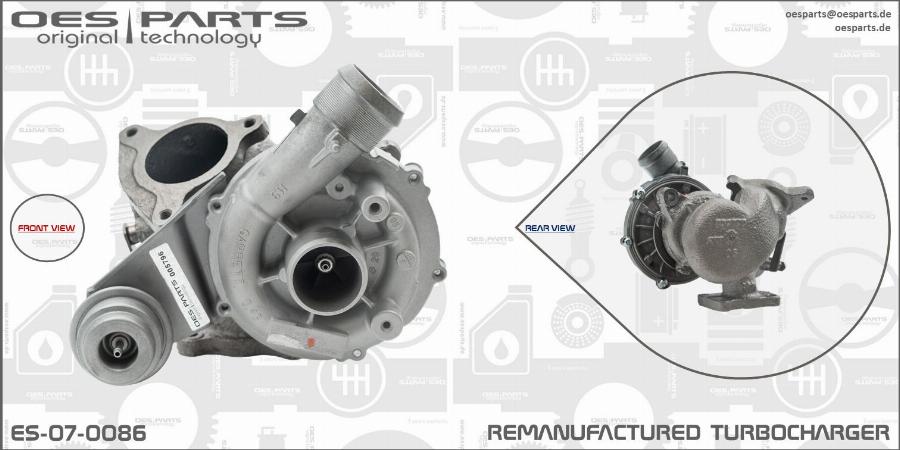 OES PARTS ES-07-0086 - Турбина, принудително пълнене с въздух vvparts.bg