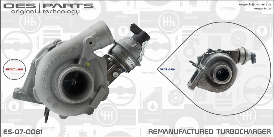 OES PARTS ES-07-0081 - Турбина, принудително пълнене с въздух vvparts.bg