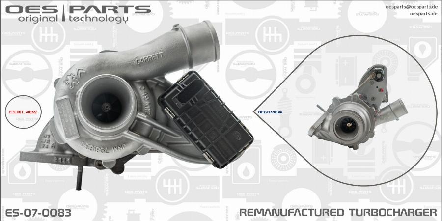 OES PARTS ES-07-0083 - Турбина, принудително пълнене с въздух vvparts.bg