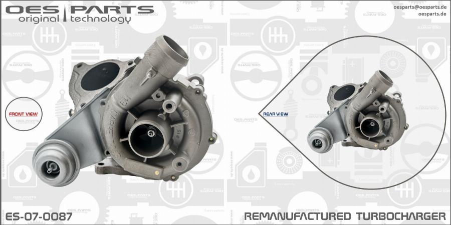 OES PARTS ES-07-0087 - Турбина, принудително пълнене с въздух vvparts.bg