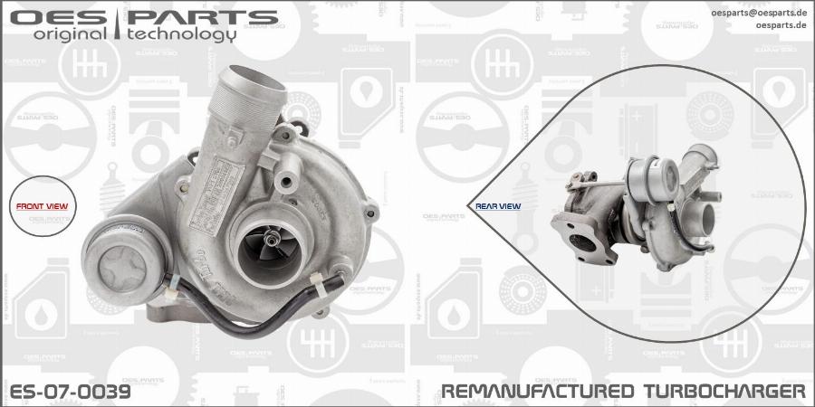 OES PARTS ES-07-0039 - Турбина, принудително пълнене с въздух vvparts.bg