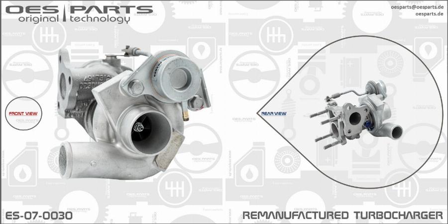 OES PARTS ES-07-0030 - Турбина, принудително пълнене с въздух vvparts.bg