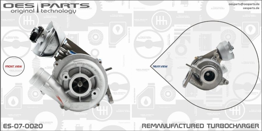 OES PARTS ES-07-0020 - Турбина, принудително пълнене с въздух vvparts.bg