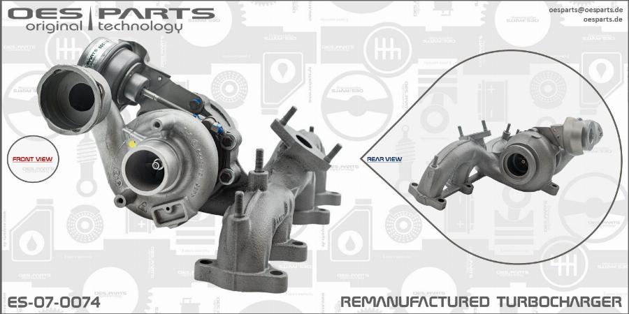 OES PARTS ES-07-0074 - Турбина, принудително пълнене с въздух vvparts.bg