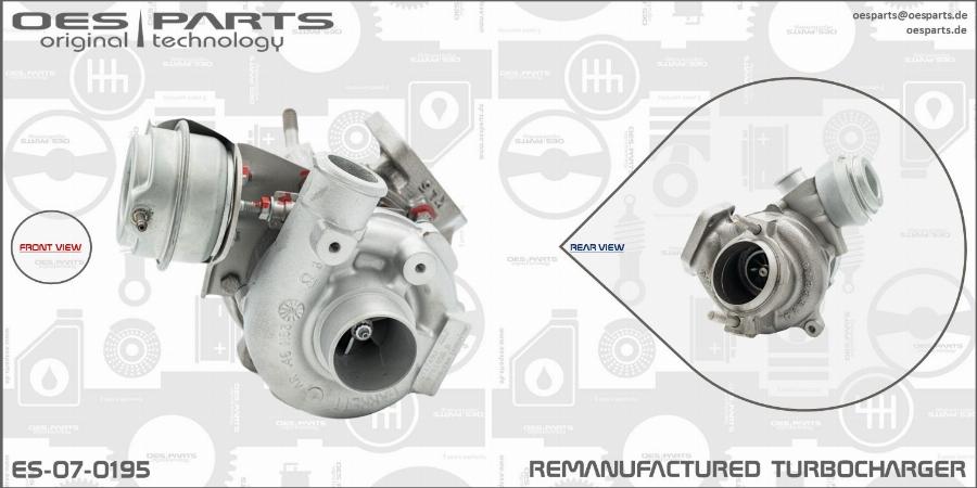 OES PARTS ES-07-0195 - Турбина, принудително пълнене с въздух vvparts.bg