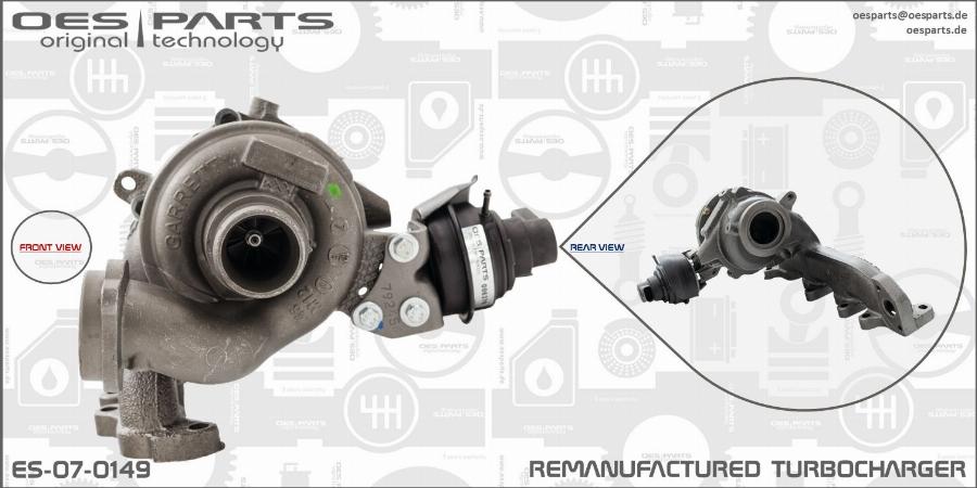 OES PARTS ES-07-0149 - Турбина, принудително пълнене с въздух vvparts.bg