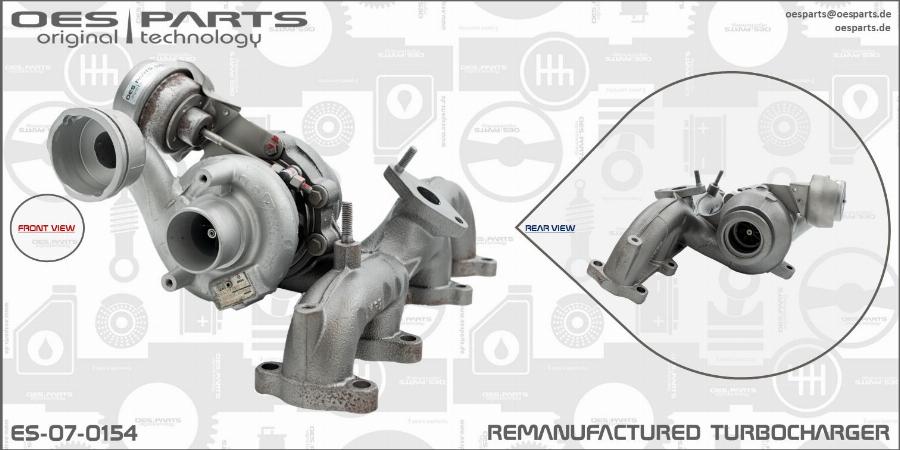 OES PARTS ES-07-0154 - Турбина, принудително пълнене с въздух vvparts.bg