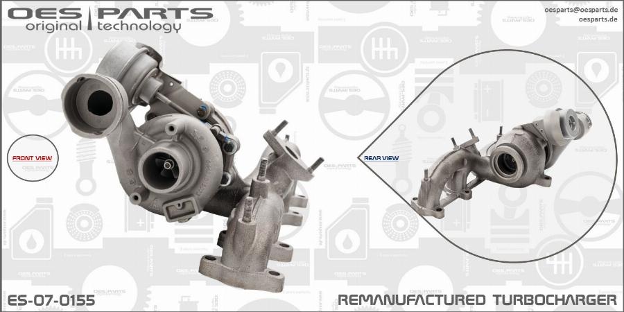 OES PARTS ES-07-0155 - Турбина, принудително пълнене с въздух vvparts.bg