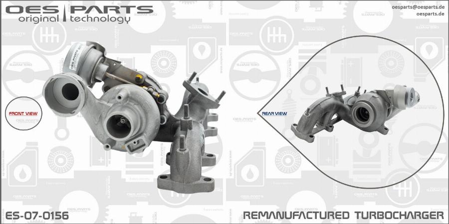 OES PARTS ES-07-0156 - Турбина, принудително пълнене с въздух vvparts.bg