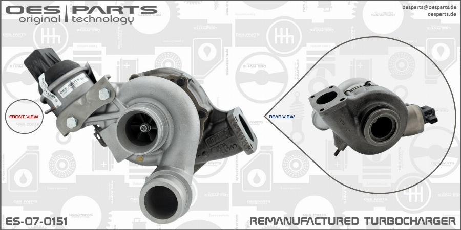 OES PARTS ES-07-0151 - Турбина, принудително пълнене с въздух vvparts.bg