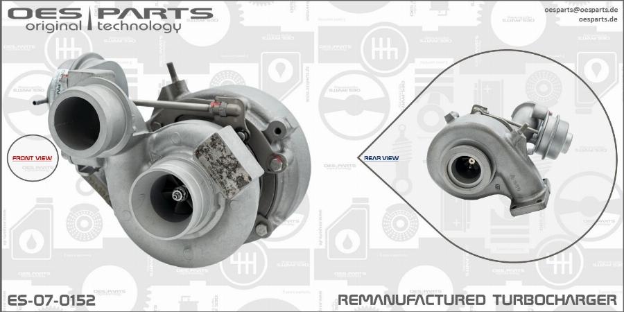 OES PARTS ES-07-0152 - Турбина, принудително пълнене с въздух vvparts.bg