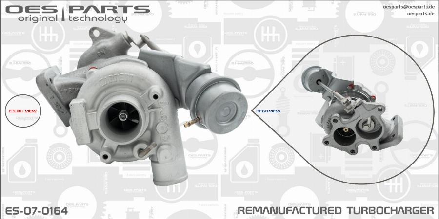 OES PARTS ES-07-0164 - Турбина, принудително пълнене с въздух vvparts.bg