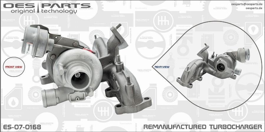 OES PARTS ES-07-0168 - Турбина, принудително пълнене с въздух vvparts.bg