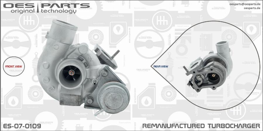 OES PARTS ES-07-0109 - Турбина, принудително пълнене с въздух vvparts.bg