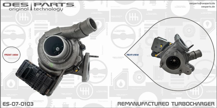 OES PARTS ES-07-0103 - Турбина, принудително пълнене с въздух vvparts.bg