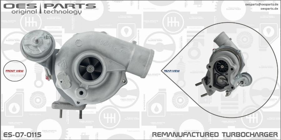 OES PARTS ES-07-0115 - Турбина, принудително пълнене с въздух vvparts.bg