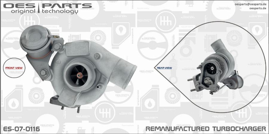 OES PARTS ES-07-0116 - Турбина, принудително пълнене с въздух vvparts.bg