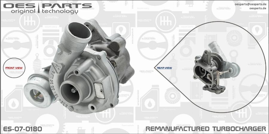 OES PARTS ES-07-0180 - Турбина, принудително пълнене с въздух vvparts.bg