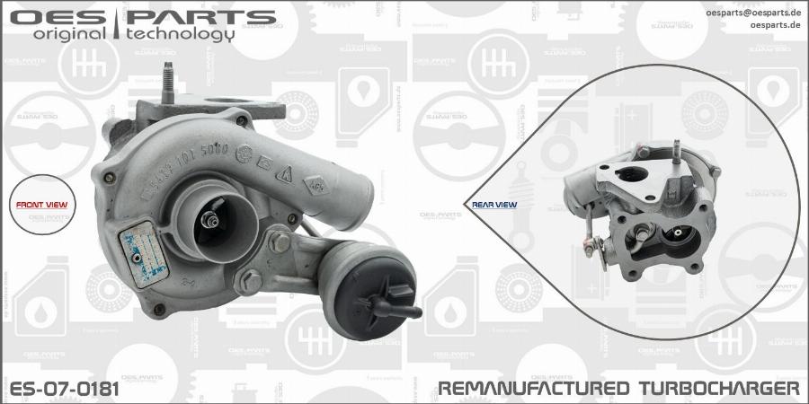 OES PARTS ES-07-0181 - Турбина, принудително пълнене с въздух vvparts.bg