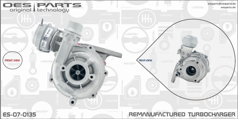 OES PARTS ES-07-0135 - Турбина, принудително пълнене с въздух vvparts.bg