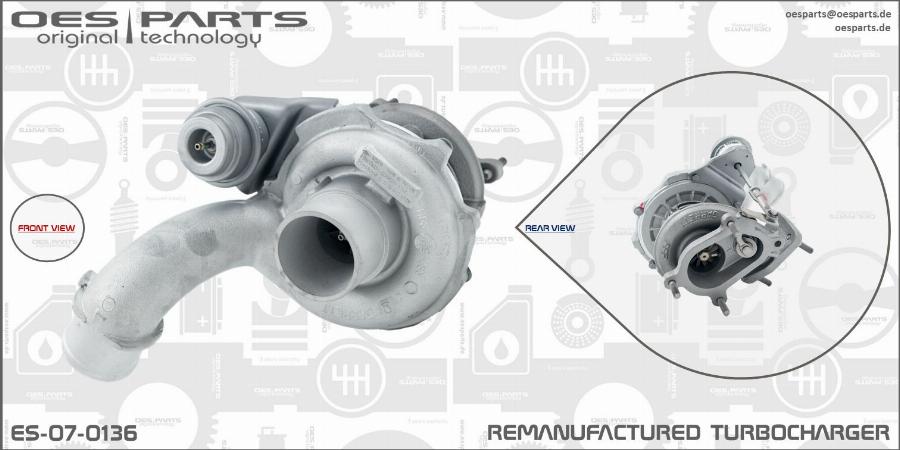 OES PARTS ES-07-0136 - Турбина, принудително пълнене с въздух vvparts.bg